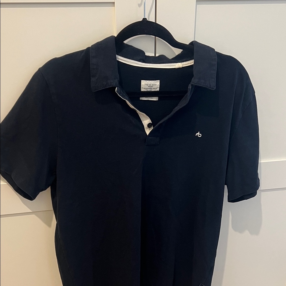 rag & bone Navy Polo Shirt